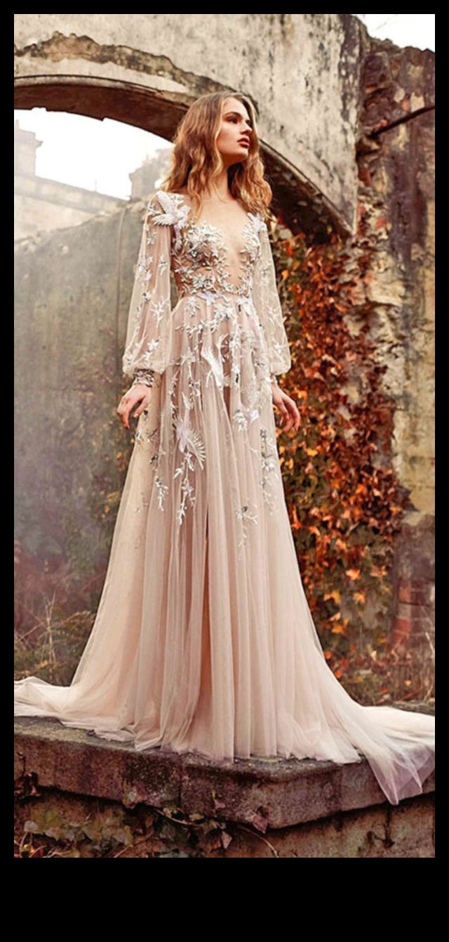 Ziedu fantāzijas Bohēmijas kāzu kleitas pilnā plaukumā 3 Ziedu fantāzija: Bohēmijas kāzu kleitas pilnos ziedos