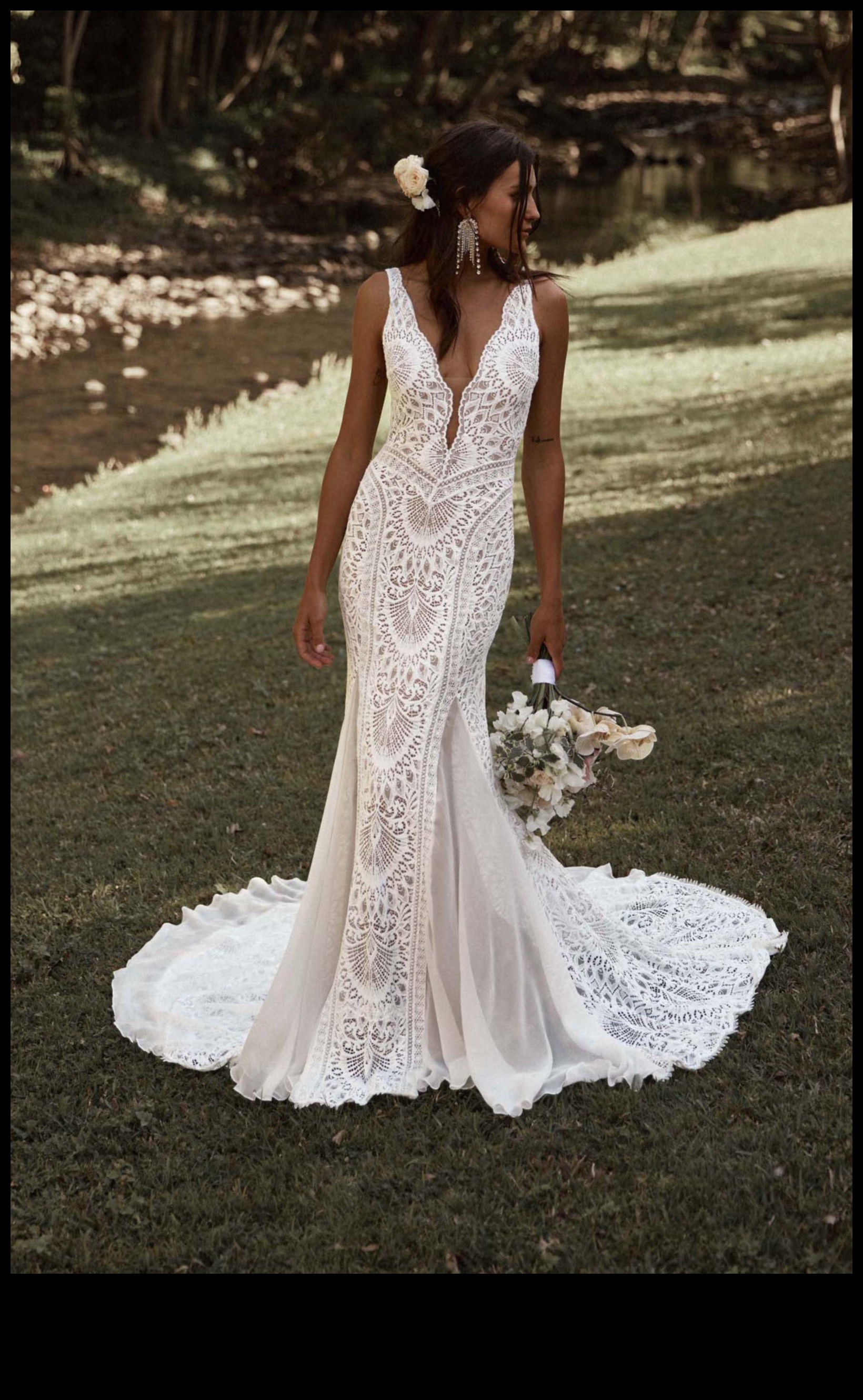 Romantika katrā pavedienā Ekstravagants līgavas tērps mūsdienu līgavai 4 Romantika visos pavedienos: Ekstravagants līgavas tērps