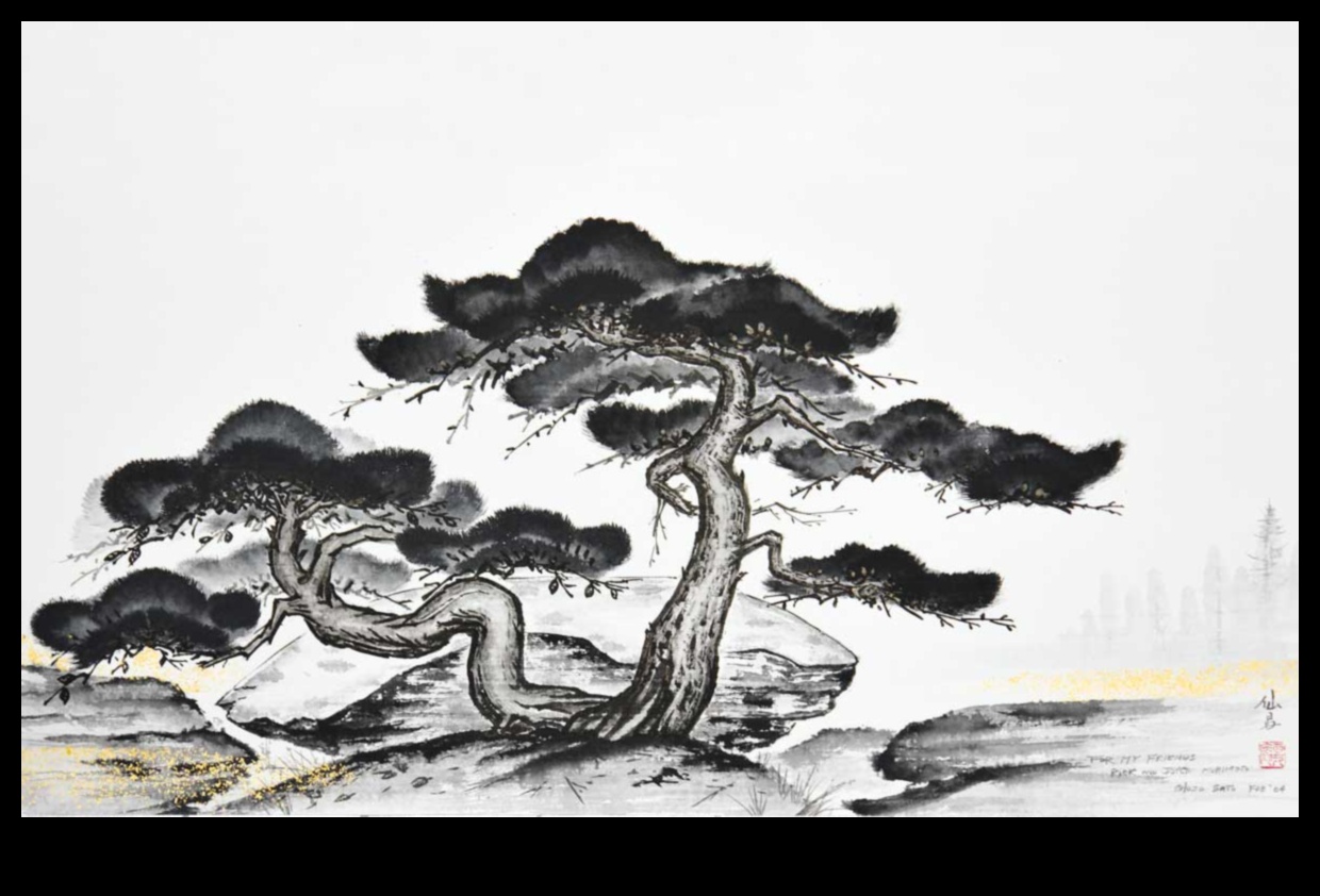 Mūžīgā tintes glezniecības māksla 1 Rāmums ar tinti: mierīgu ainu tveršana ar pildspalvu un otu